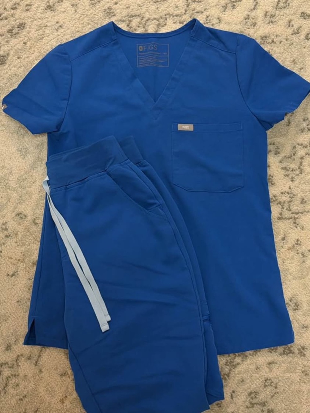 FIGS scrubs set royal blue